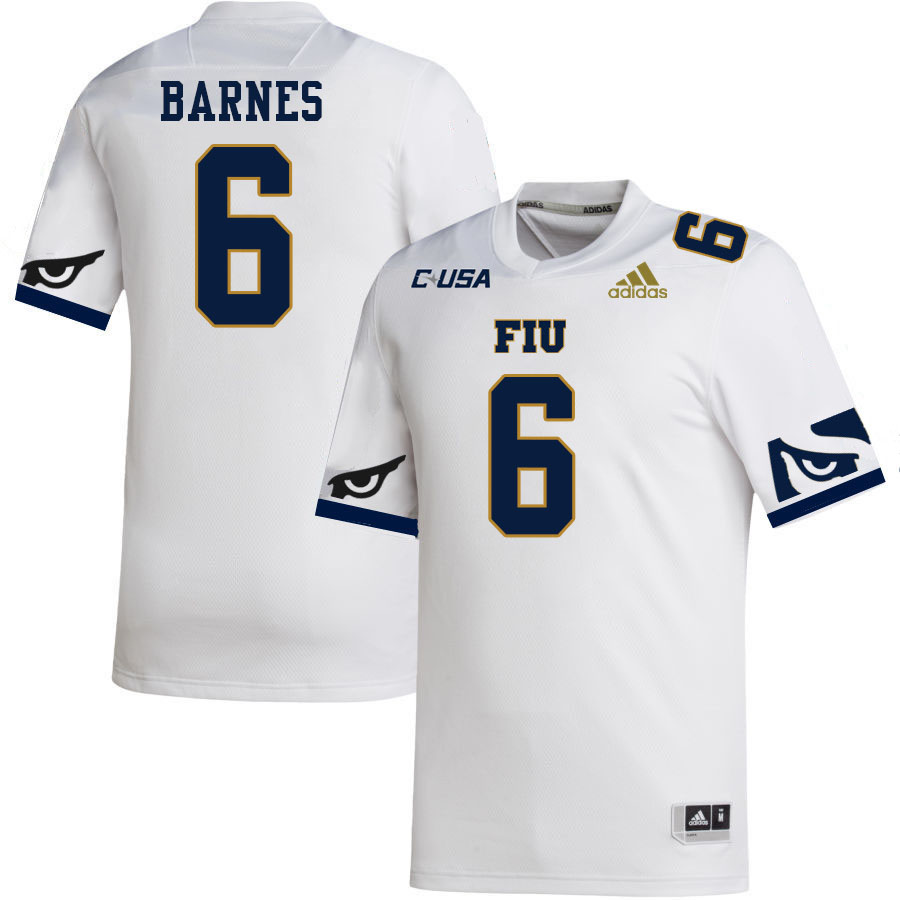 #6 Travion Barnes FIU Jersey,Florida International University Panthers Football Jersey-White